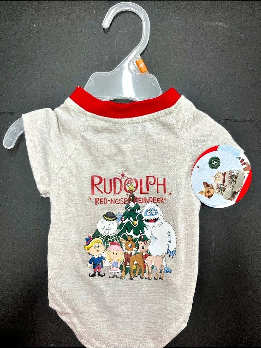 Rudolph the Red-Nosed Reindeer Pet T-Shirt White Small NWT